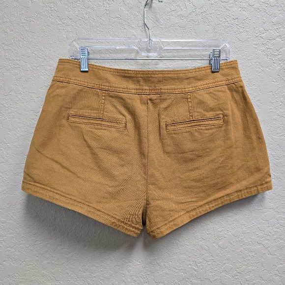 Anthropologie NWT Brown Exposed Zipper Zip Up Shorts Size 10 $80 - Picture 5 of 7